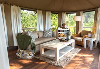 Lounge area overlooking Namibia's Caprivi Strip