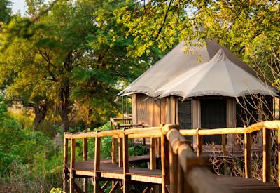 Tented lodge in Namibia each with a private deck