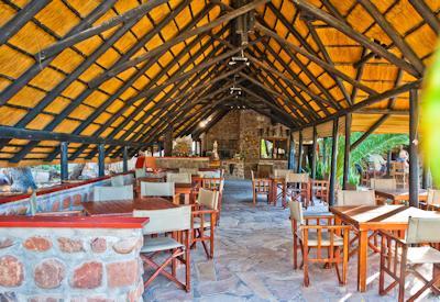 Thatched dining area