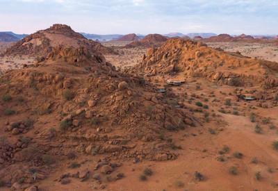 Located on south facing granite outcrops
