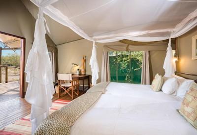 Luxurious safari camp suites, meru style tents