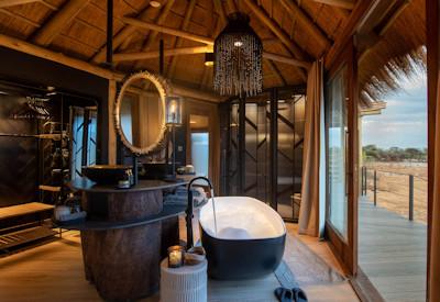 Relax in the wood fired hot tub