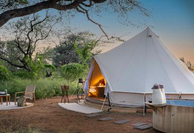 Hot bucket shower and private wood fired hot