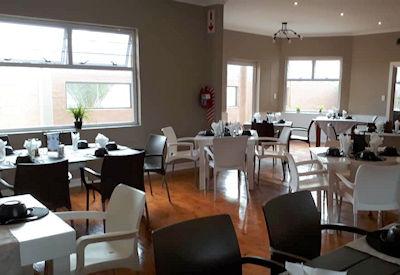 A basic dining area for breakfast