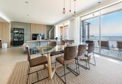 Central dining area with for breakfast, food and drink