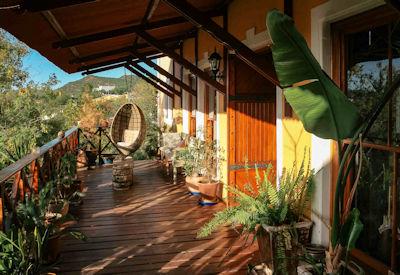 Verandah with views dow to the city center