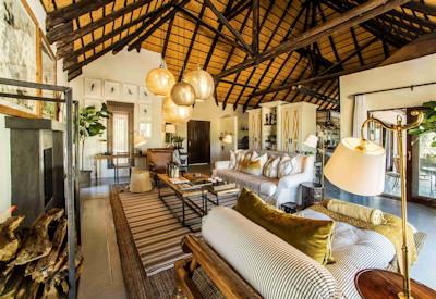 Thatched lounge area
