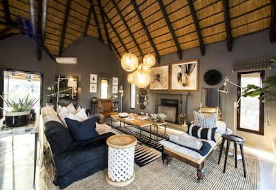 Thatched villa guest area