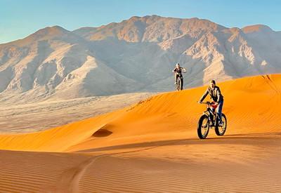 Wolwedans mountain biking on desert dunes