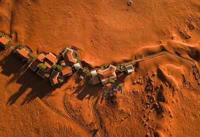 The extensive main complex at Desert Lodge