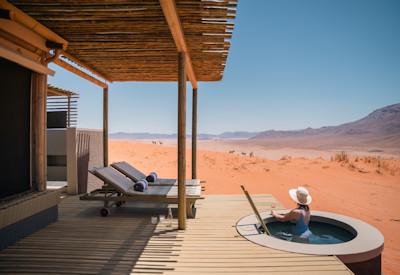 A few suites have a small plunge pool in the desert