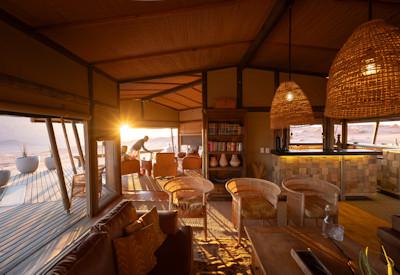 The main lounge area at Wolwedans