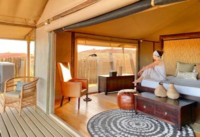 tented and large bedrooms