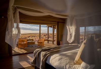 Tented and large bedrooms