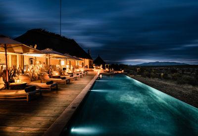Zannier omaanda and the stuning swimming pool and fire pit