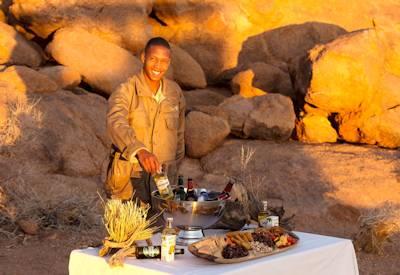 Namibia sunset drinks safari