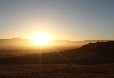 Sunset over Namib Desert