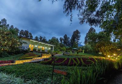 The lodge as its own vegatable garden