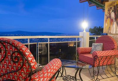 Private verandah with views of Rwanda
