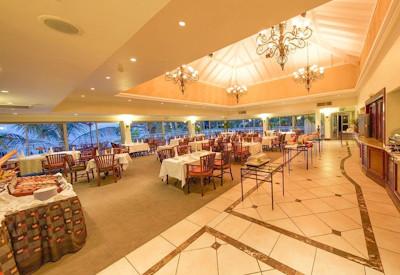Typical Serena Hotel restaurant and breakfast buffet