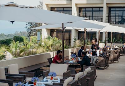 The stunning pool Bar and Restaurant