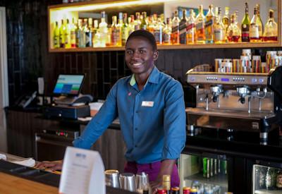 Barman with a smile