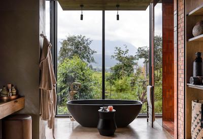 Magnificent bathrooms with private views