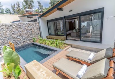 Private plunge pools available at the villas