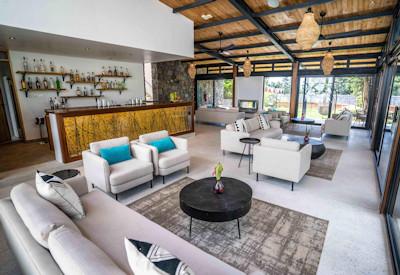 Main thatched lounge and bar area
