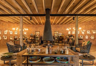 Lounge area and indoor dining room