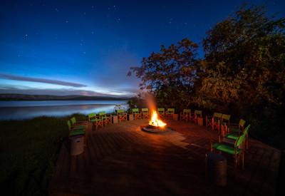 A firepit in the Akagera National Park