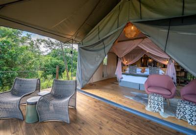 Private viewing deck and bedroom