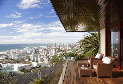 TV lounge and dining room with views