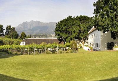 Views of Paarl Rock from the boutique hotel