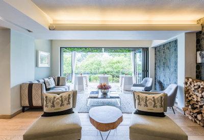 Main lounge are with fire place