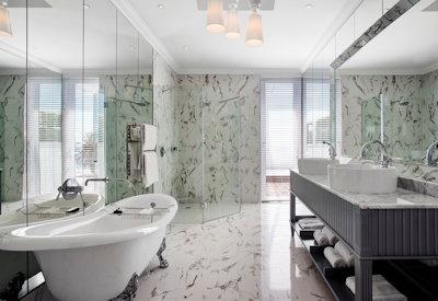 En-suite bathroom with rain shower