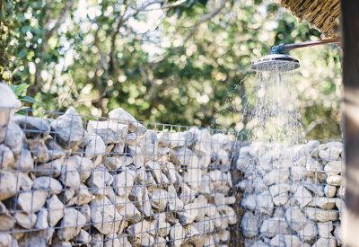 Indoor and outdoor shower options
