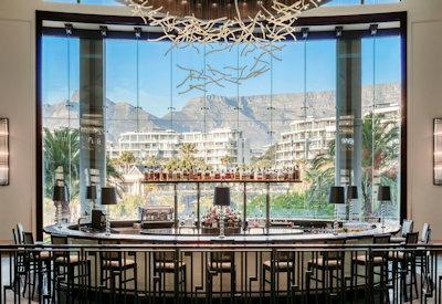 A bar area within an tranquil enclave