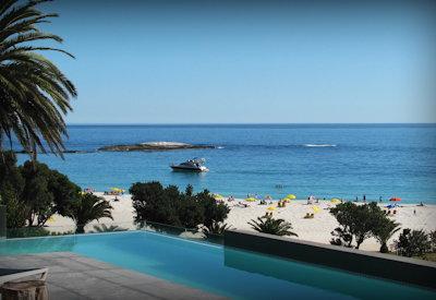 Pool terrace near trendy restaurants