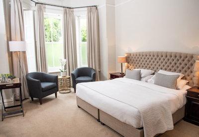 Bedrooms and suites with garden views