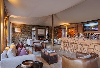 Dining area with views of striking rock formations