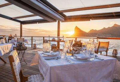 Indoor and outdoor dining room offering personal service