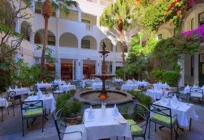 A stunning breakfast buffet in the amazing courtyrd