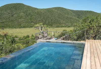 Swimming pool with views of Kariega Game Reserve