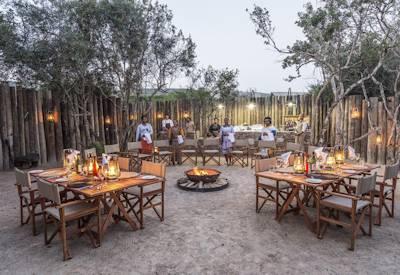 Outdoor dining and boma area