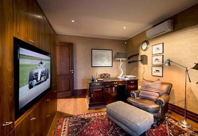 The fort offers up a TV room