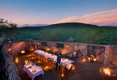 Oudoor boma and dining area