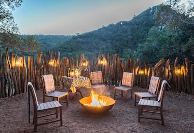 Boma with firepit in the Lalibela