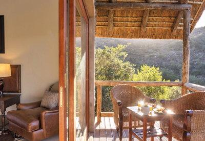 Private lounge and sitting area at the lodge