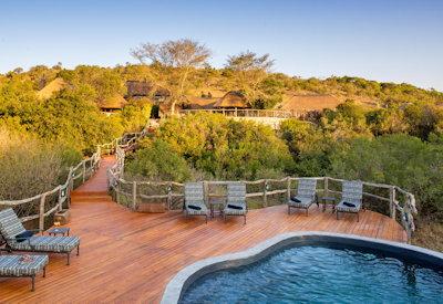 Swimming pool close to the main lodge